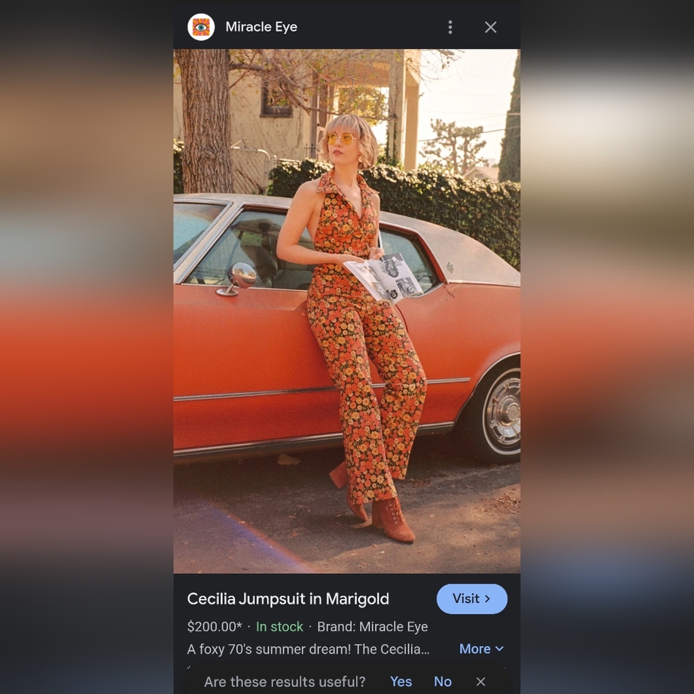 NWOT Miracle Eye Women's Backless Jumpsuit, made in California! sz-XL 🧡